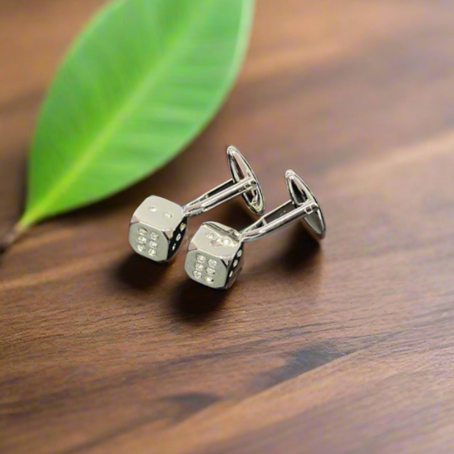 Stone Studded Dice Cufflinks