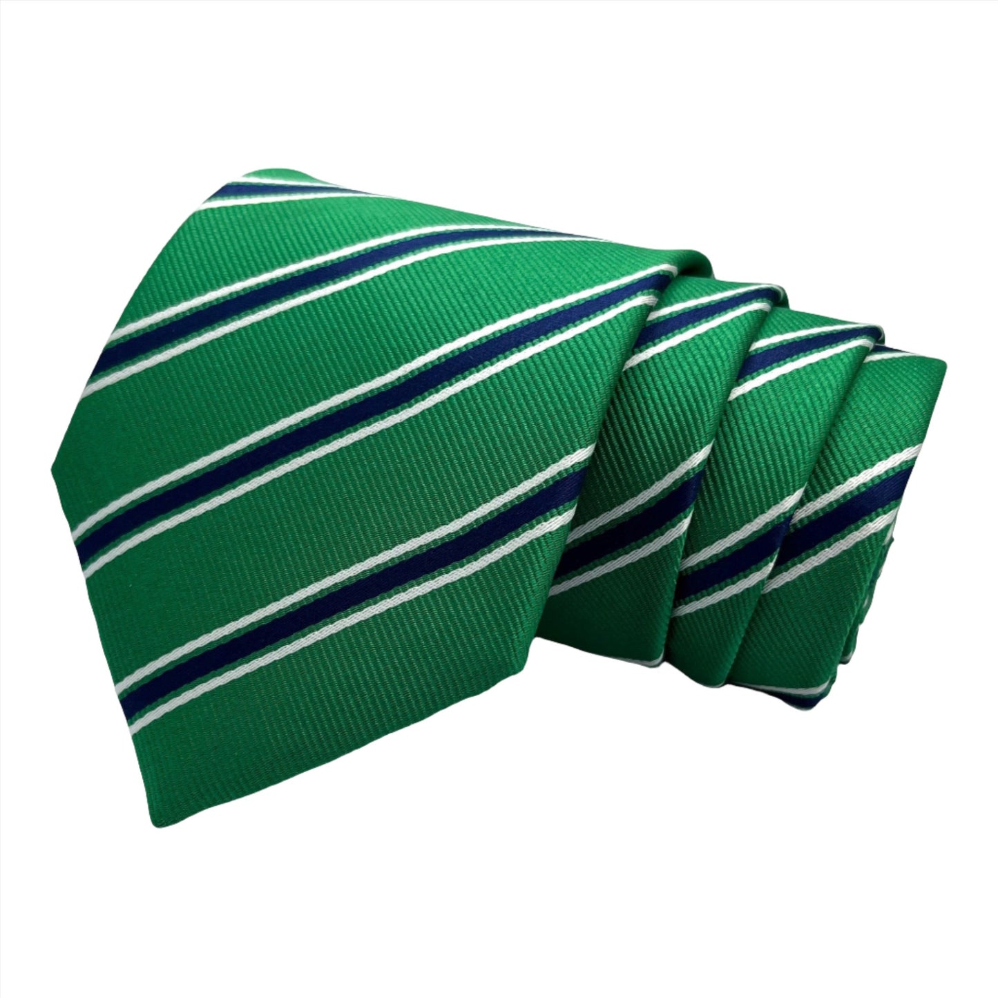 Green And Blue Stripe Tie Combo