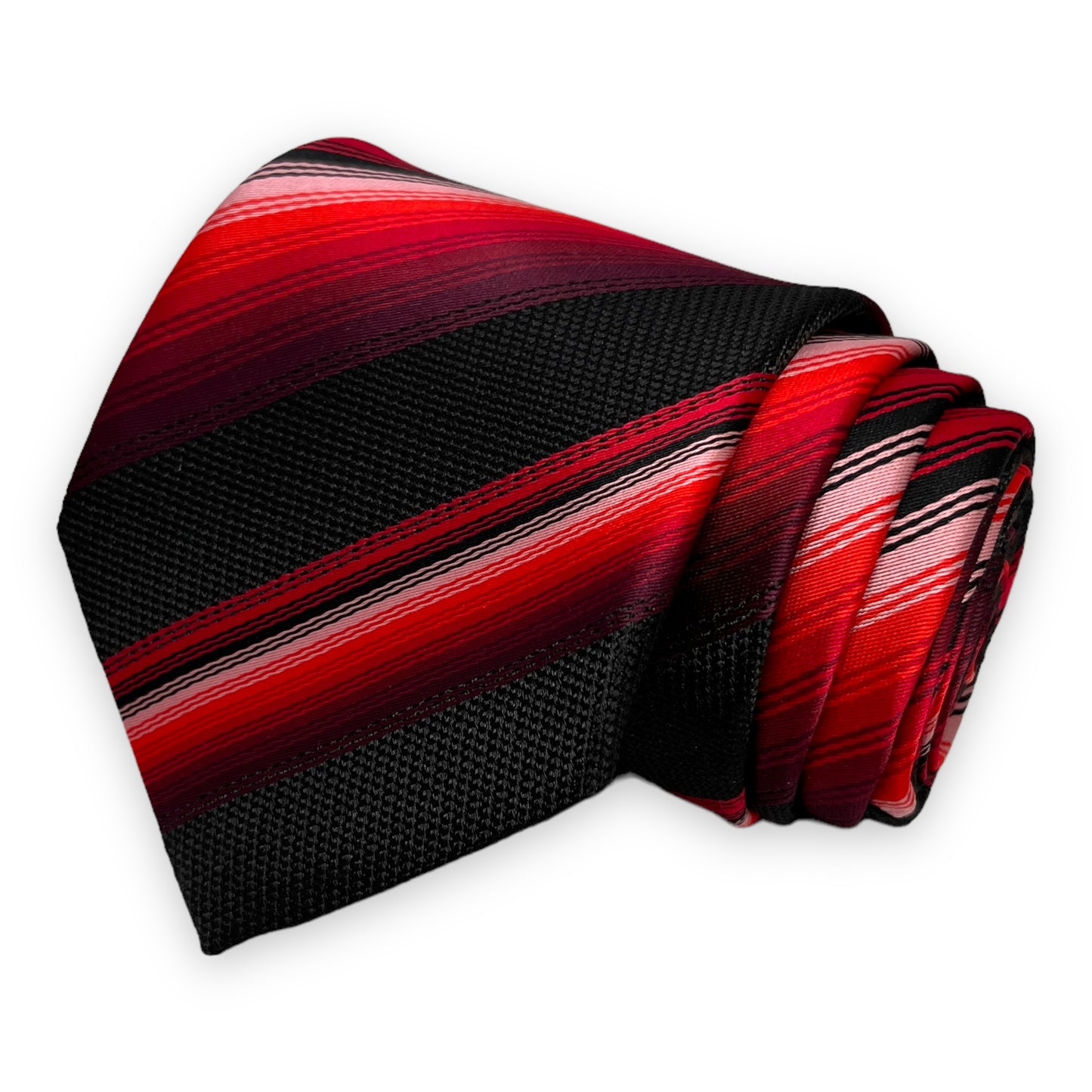 Red Gradiant Stripe Tie Combo