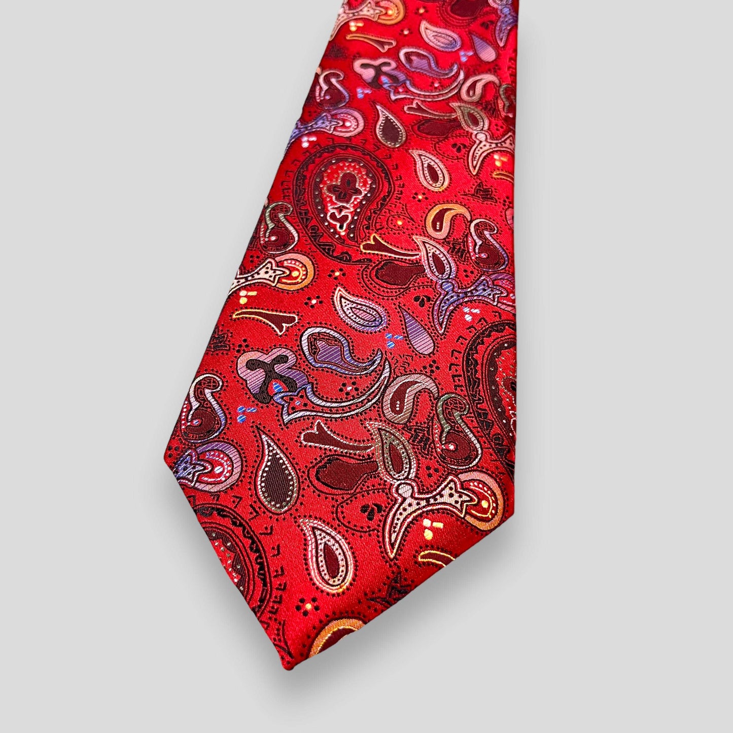 Designer Red Paisley Tie