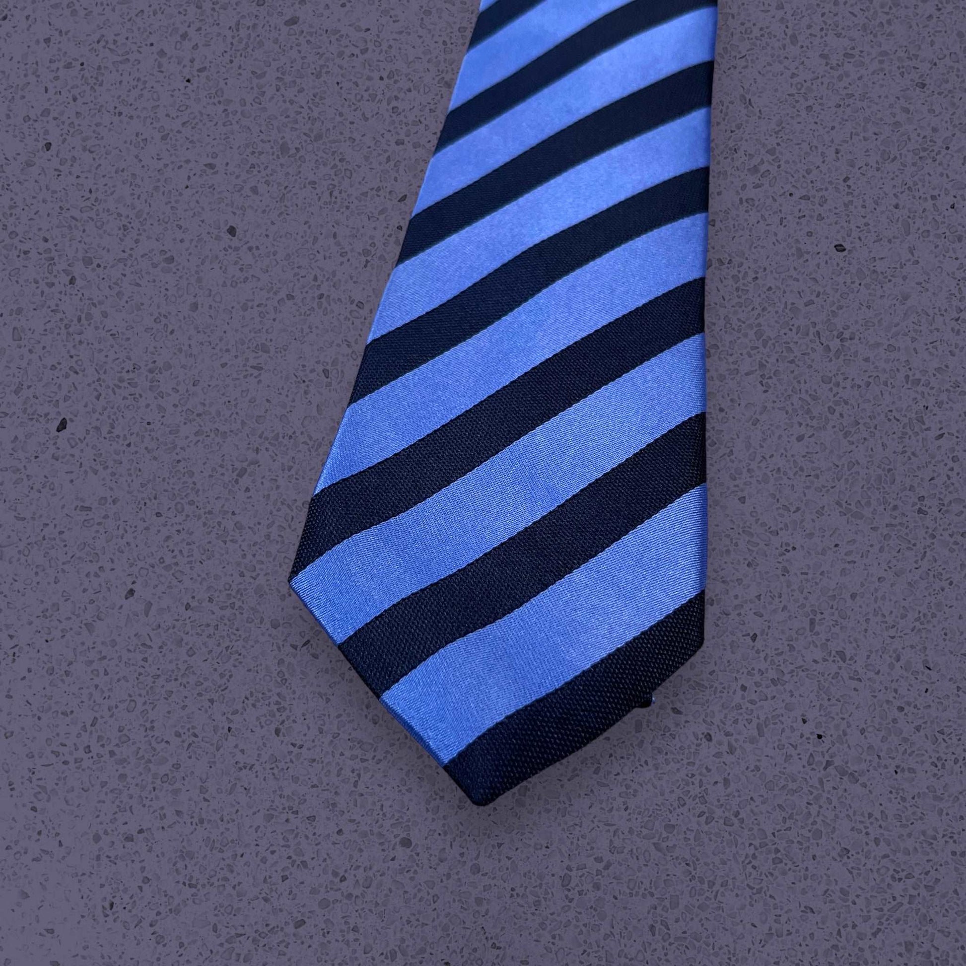 Old School Blue Stripe Tie