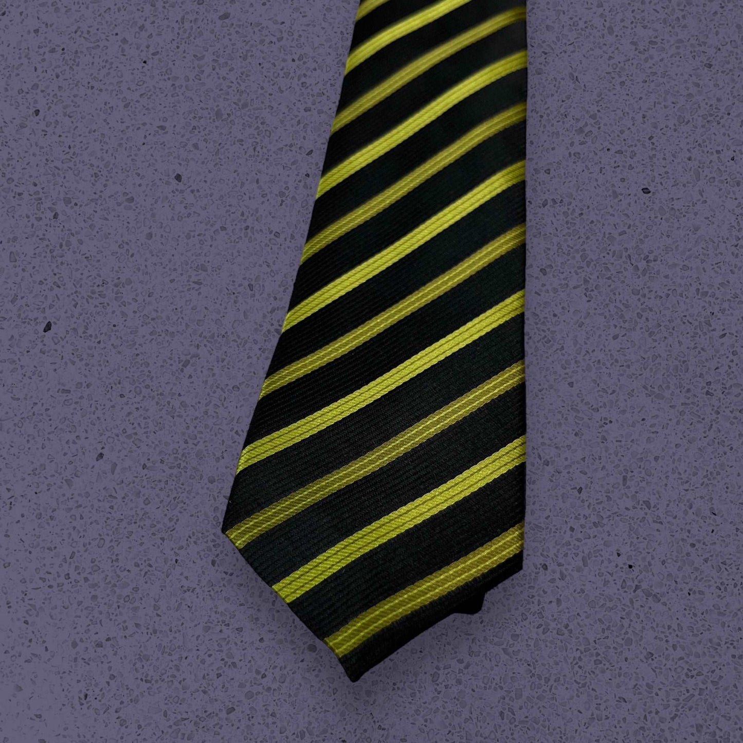 Green Stripe Black Tie