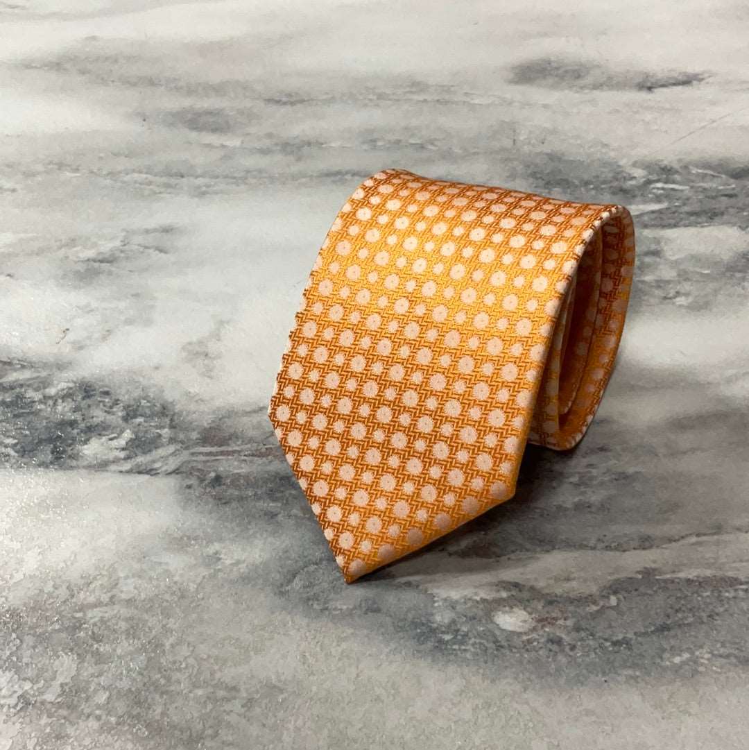 Orange Self Dot Tie