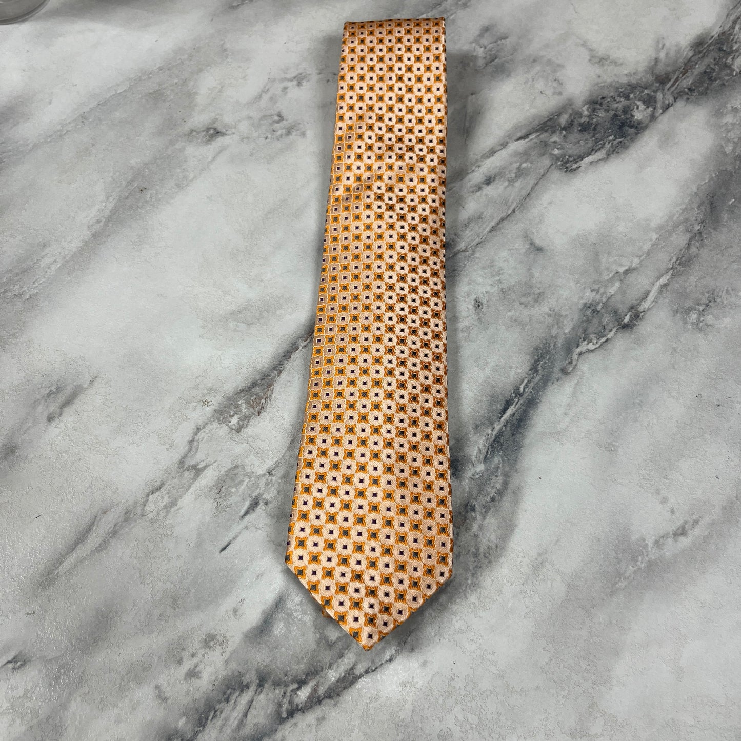 Peach Abstract Tie