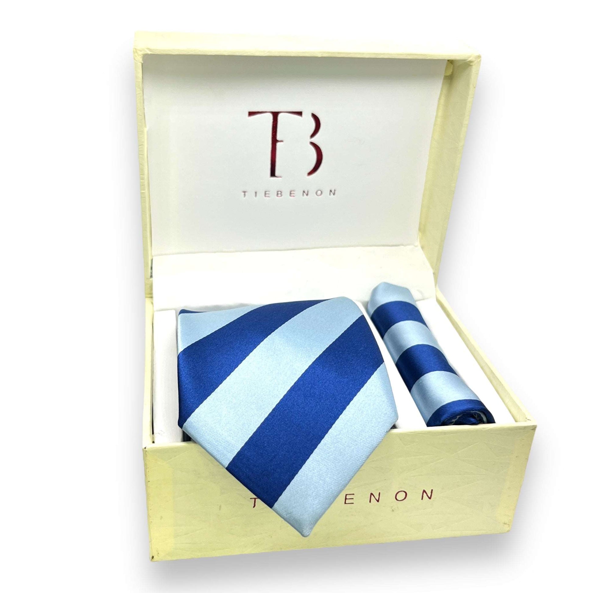 Blue Dual Stripe Tie Combo