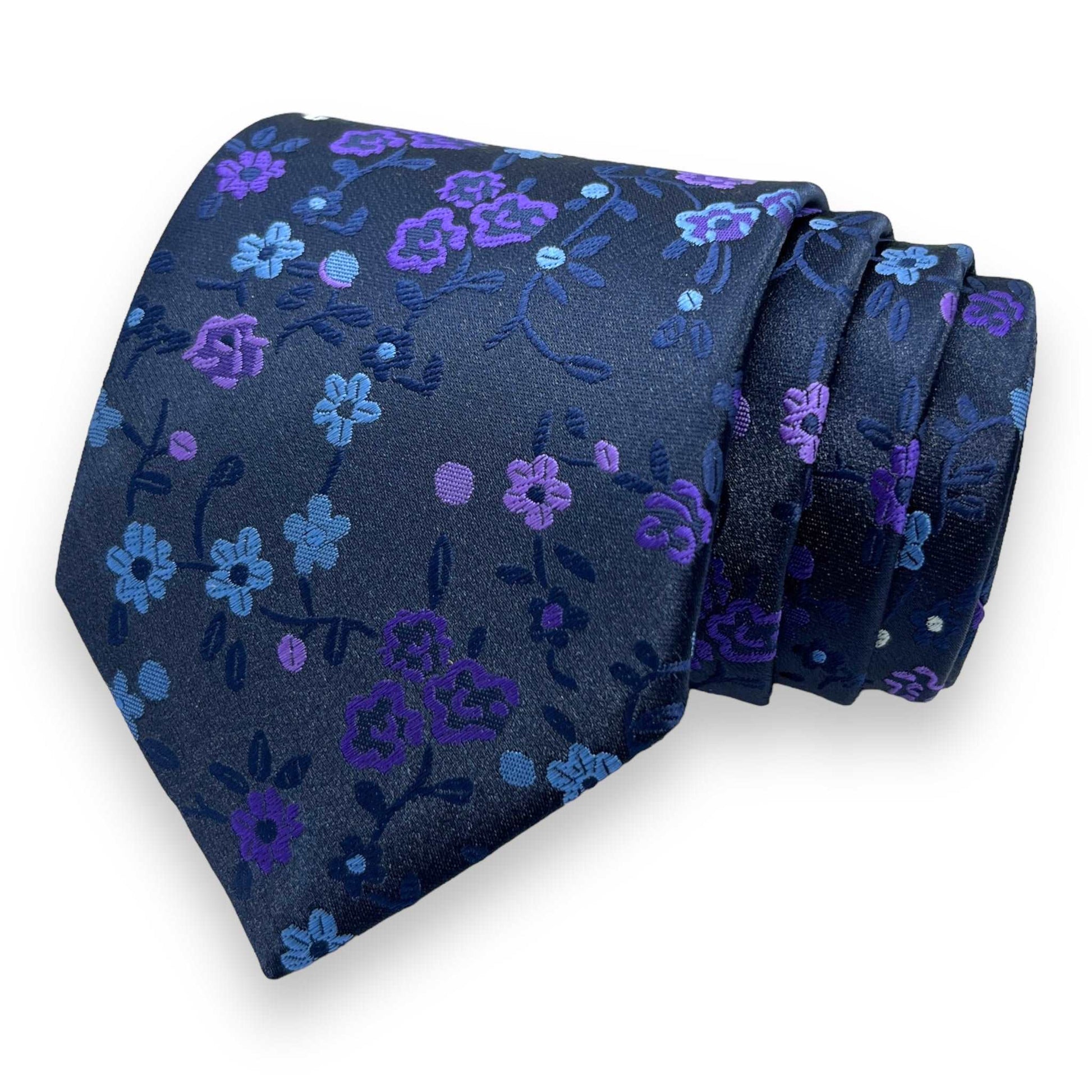 Blue And Purple Floral Tie Combo