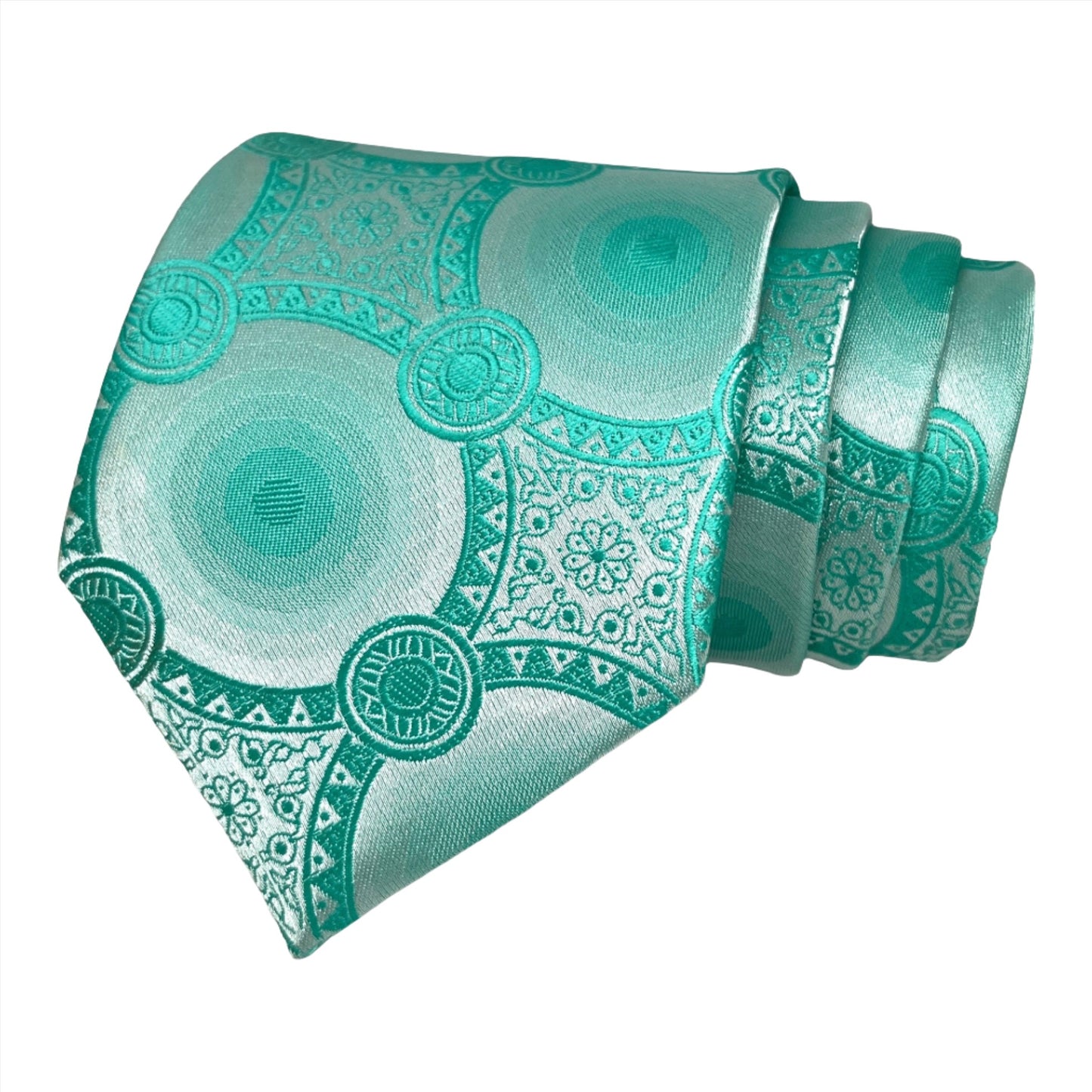 Cyan Geometric Tie Combo