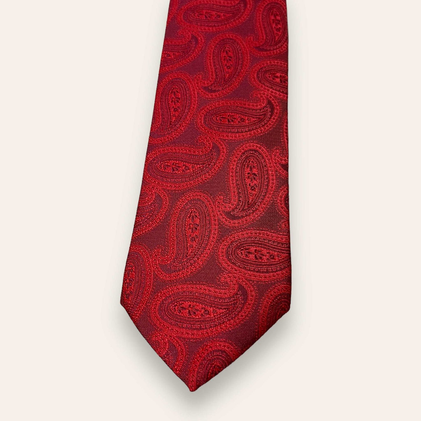 Maroon Paisley Tie