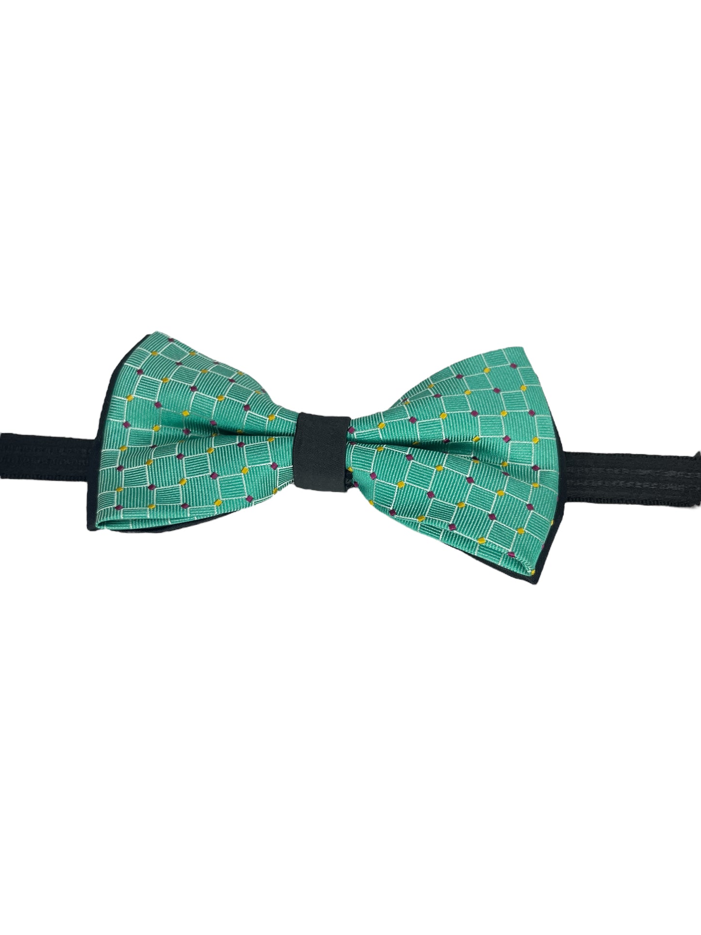 Sea Green Dotted Double Layered Bowtie