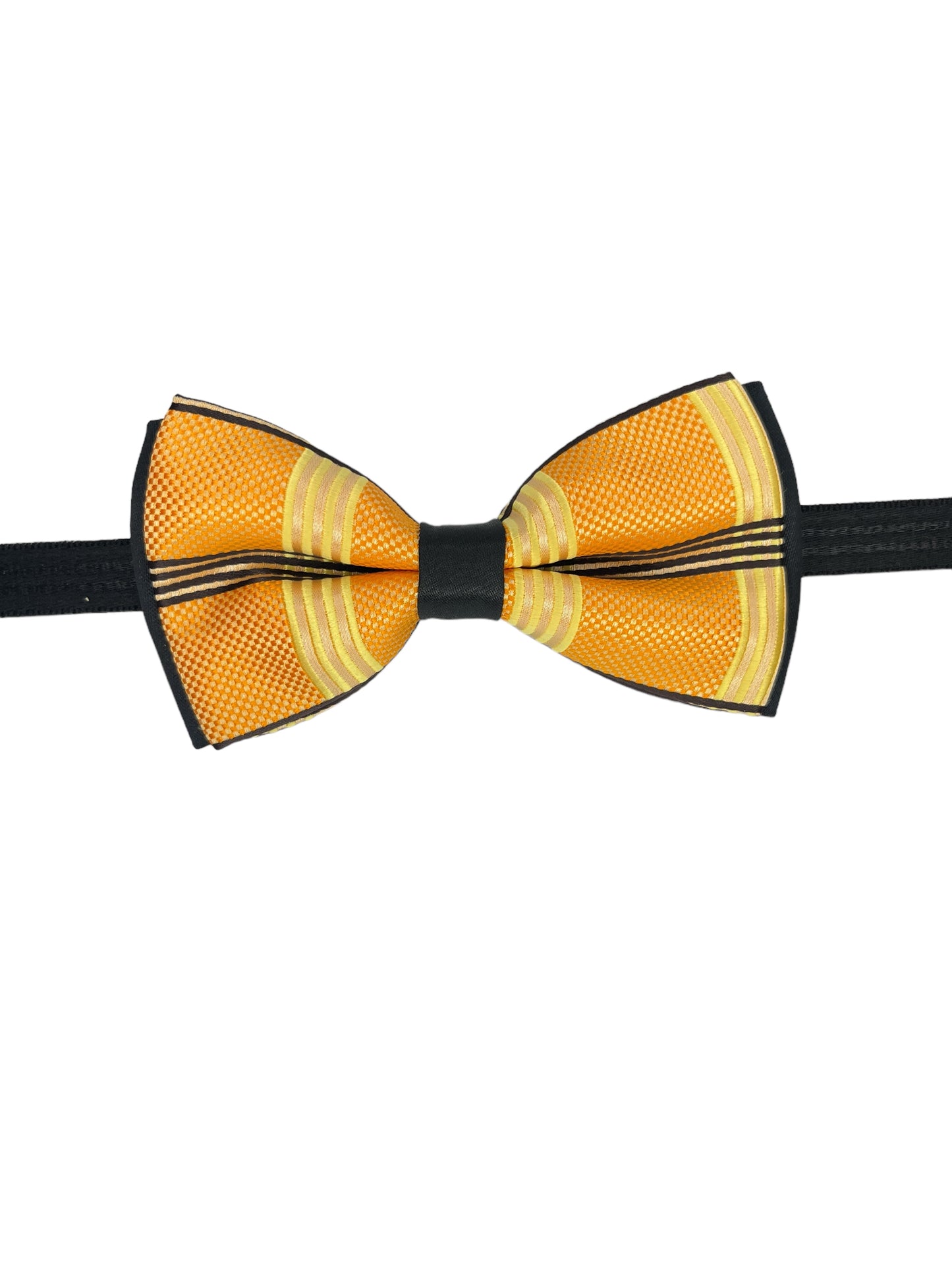 Orange Designer Double Layered Bowtie