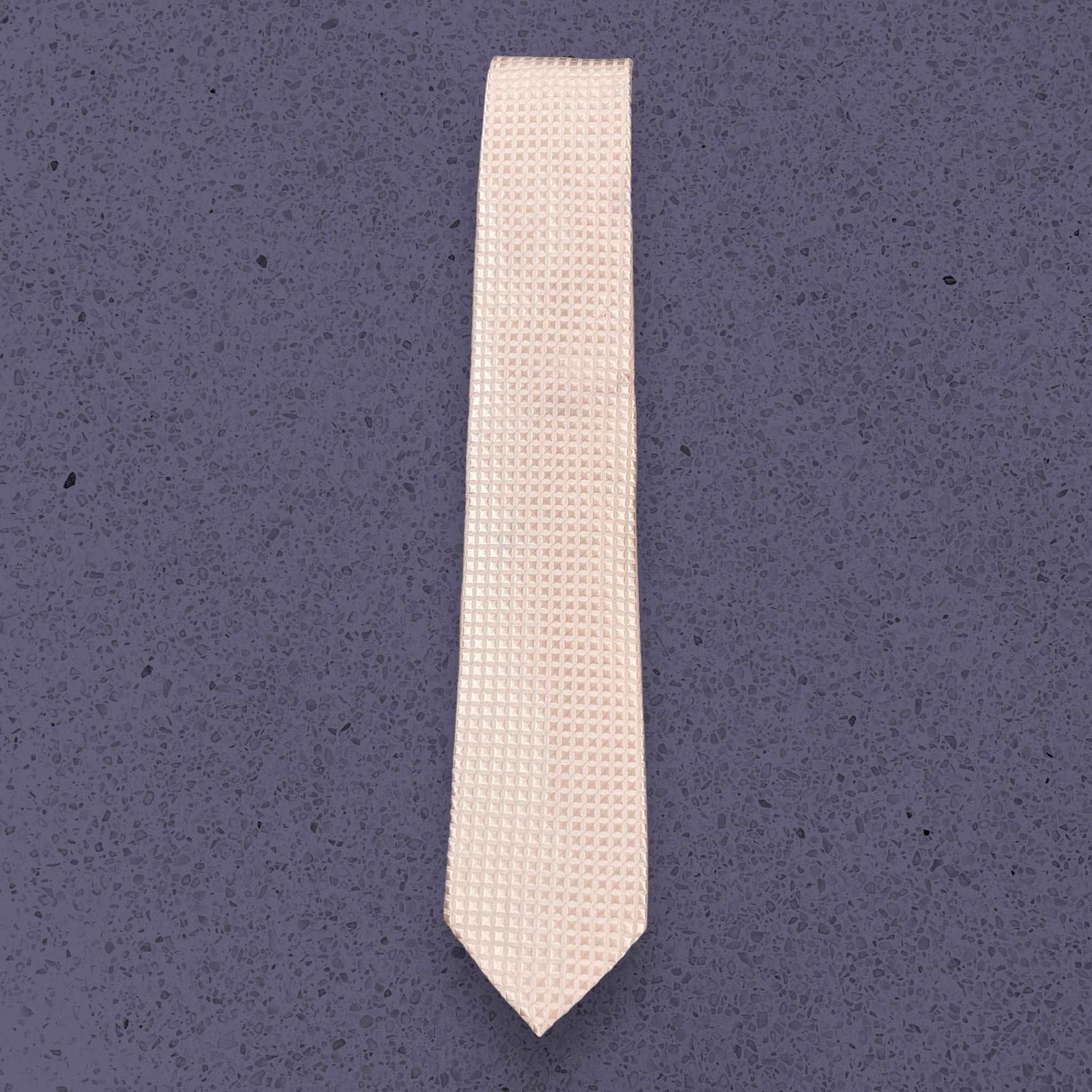 Peach Checkered Tie