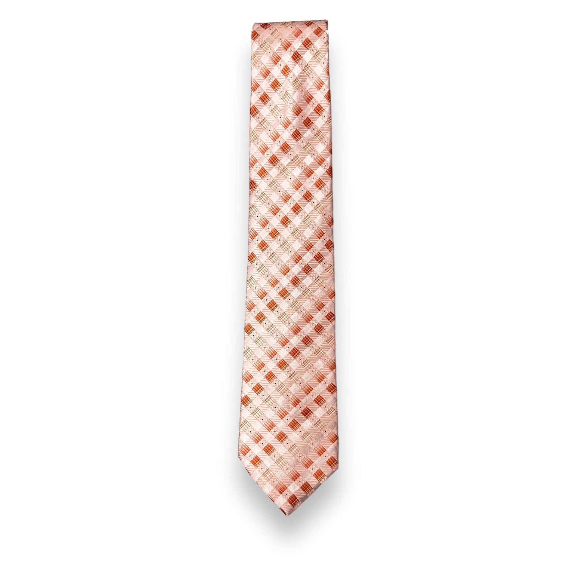 Peach Checkered Tie