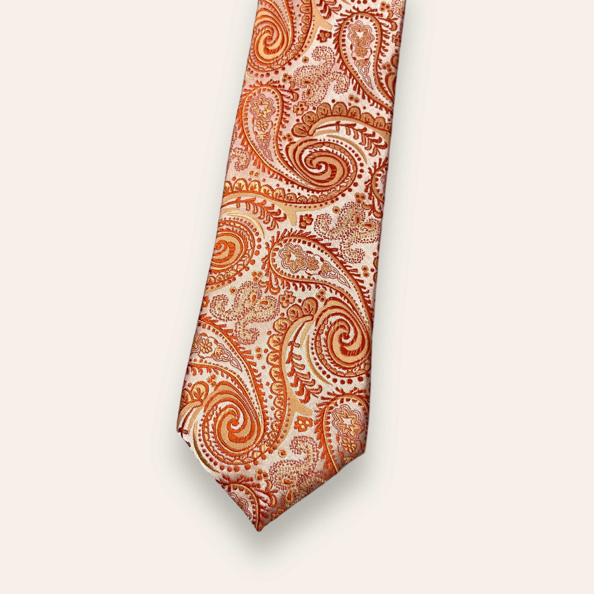 Peach Paisley Tie