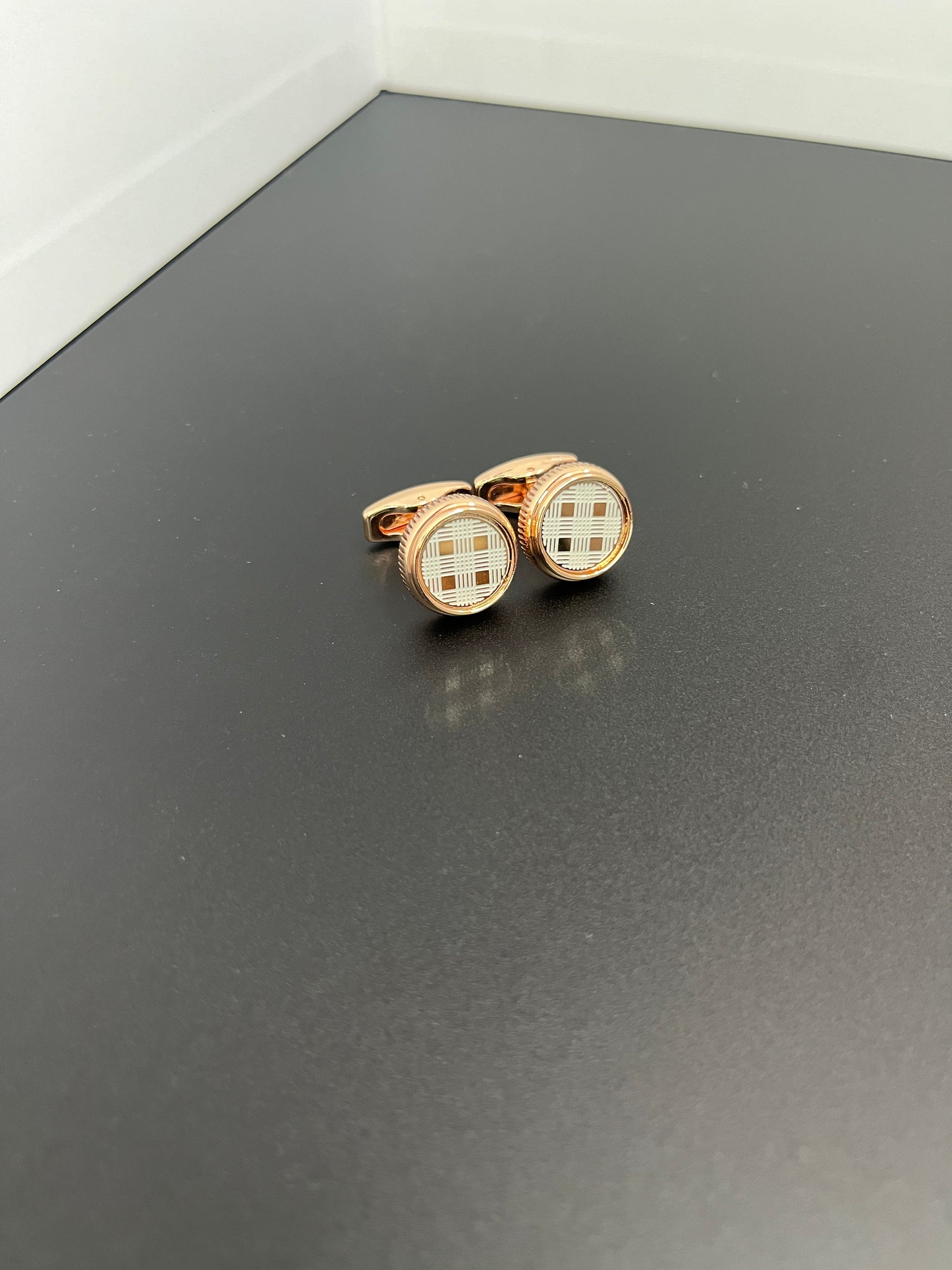 Laser Rose Gold Cufflinks