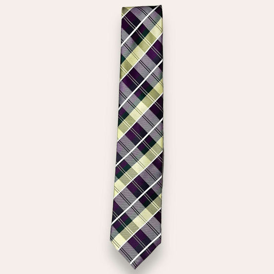 Green And Purple Plaid Tie