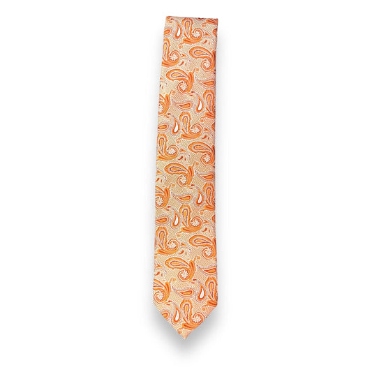 Orange Paisley Tie