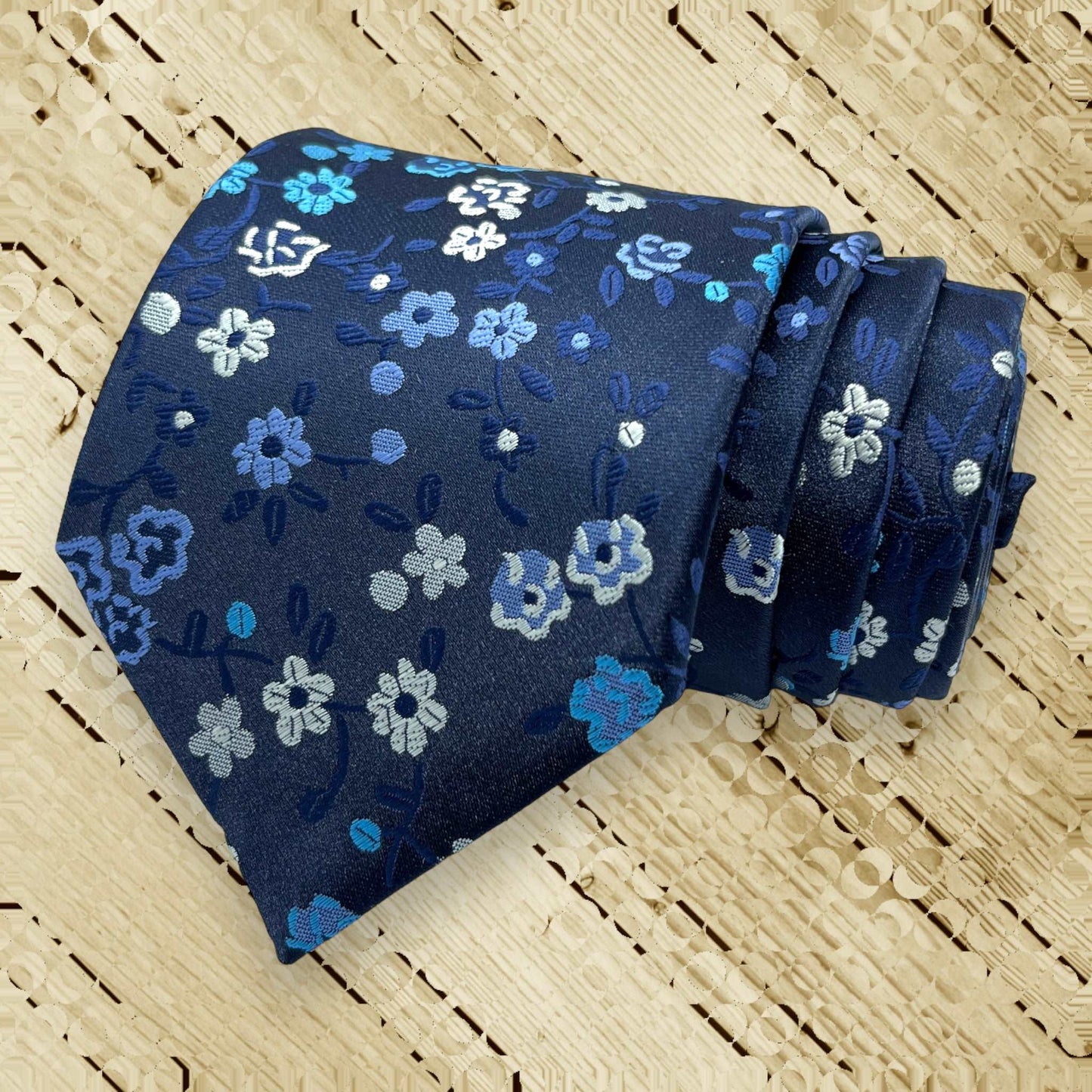 Blue Floral Tie Combo