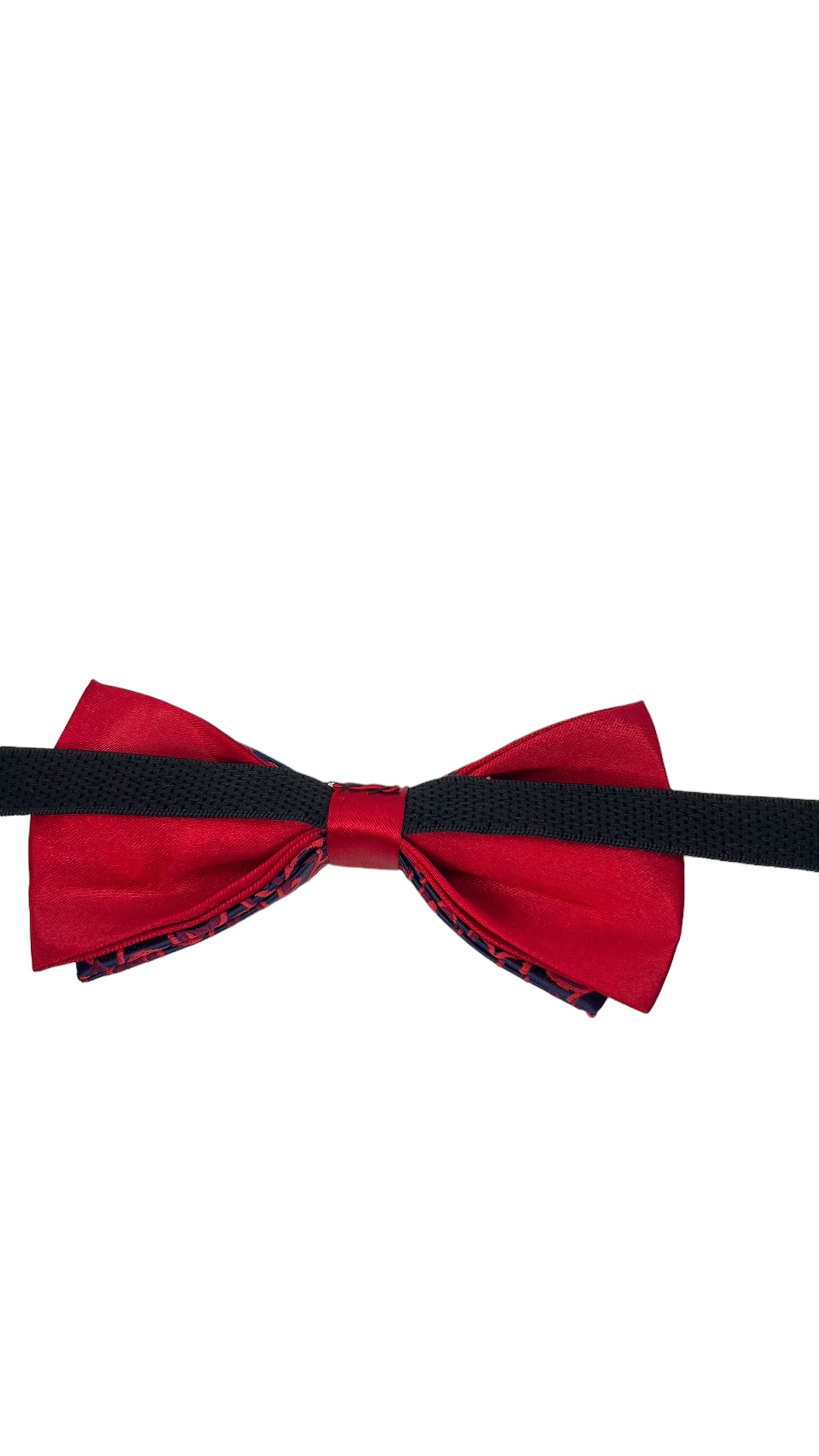 Red Blue Geometric Double Layered Bowtie