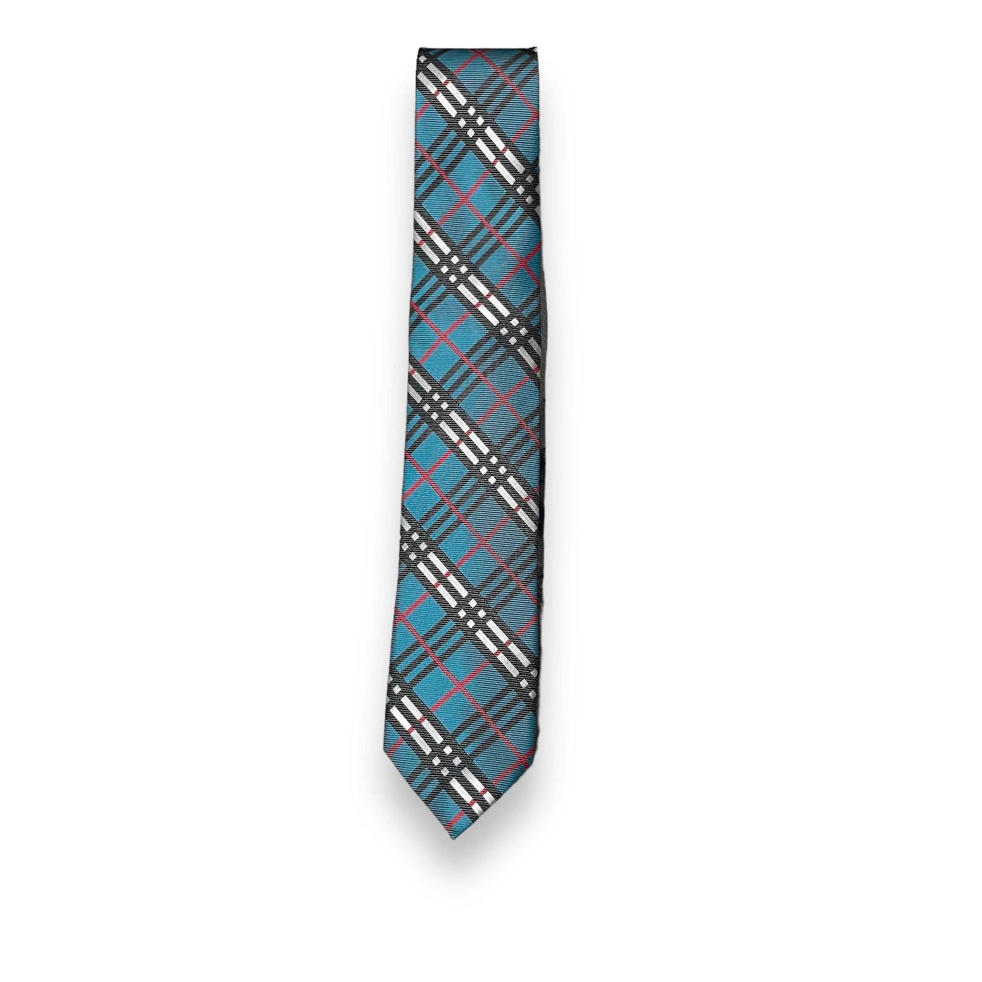 Firozi Burberry Check Tie