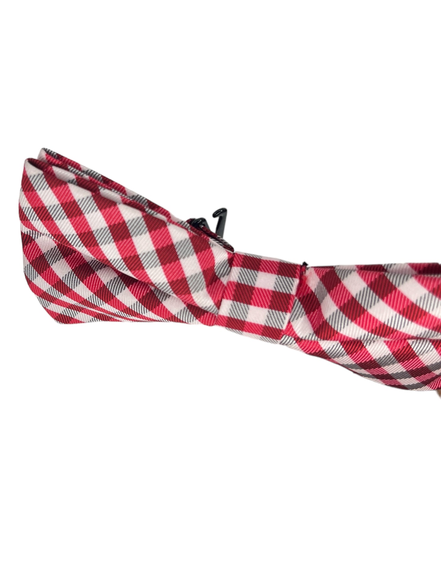 Red And White Checkered Double Layered Bowtie