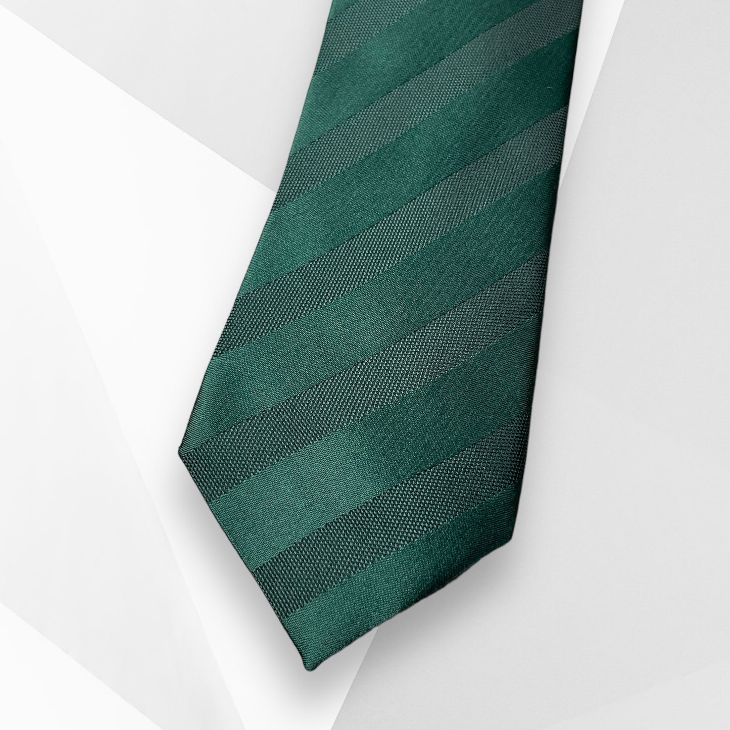 Bottle Green Self Stripe Tie