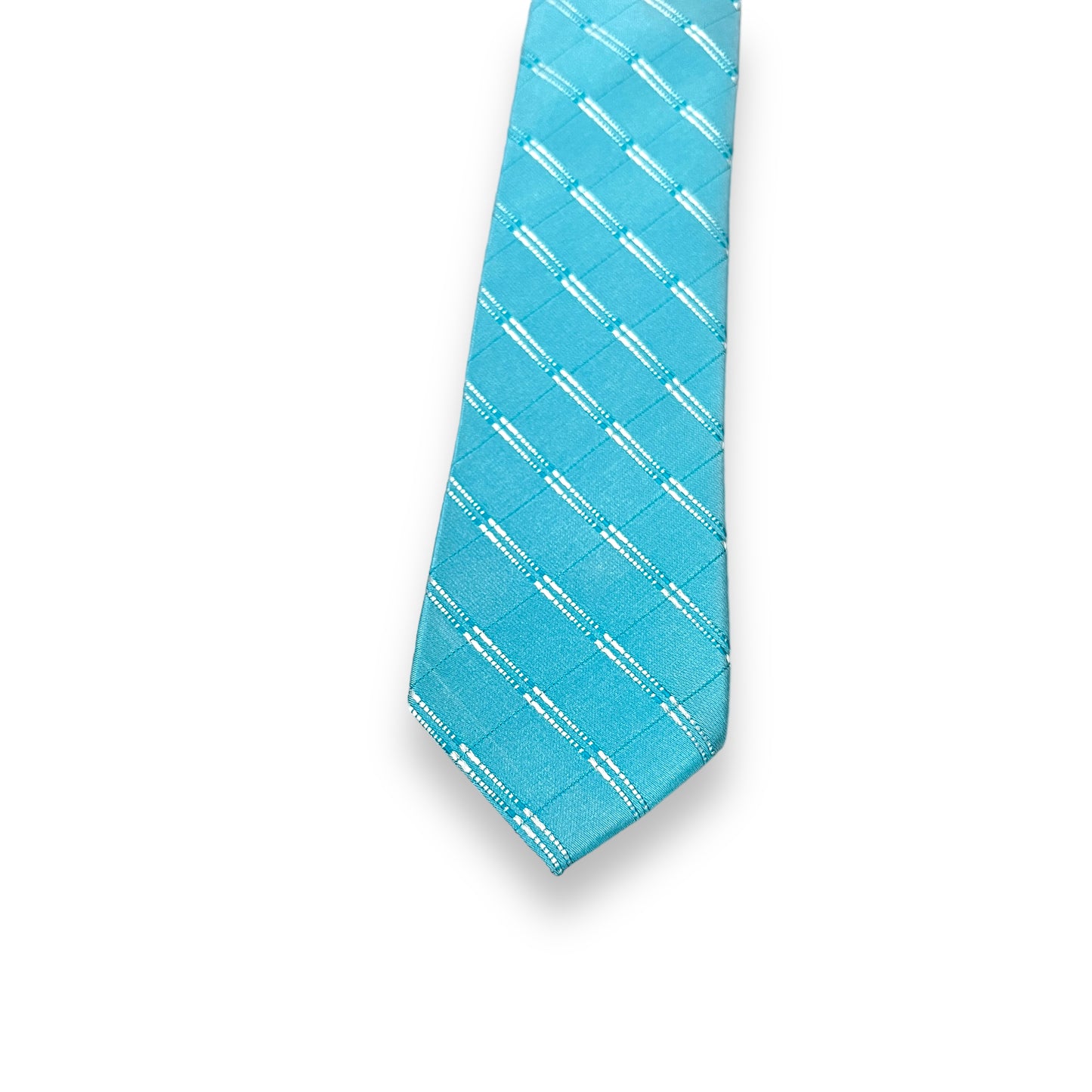 Aqua Self Plaid Tie