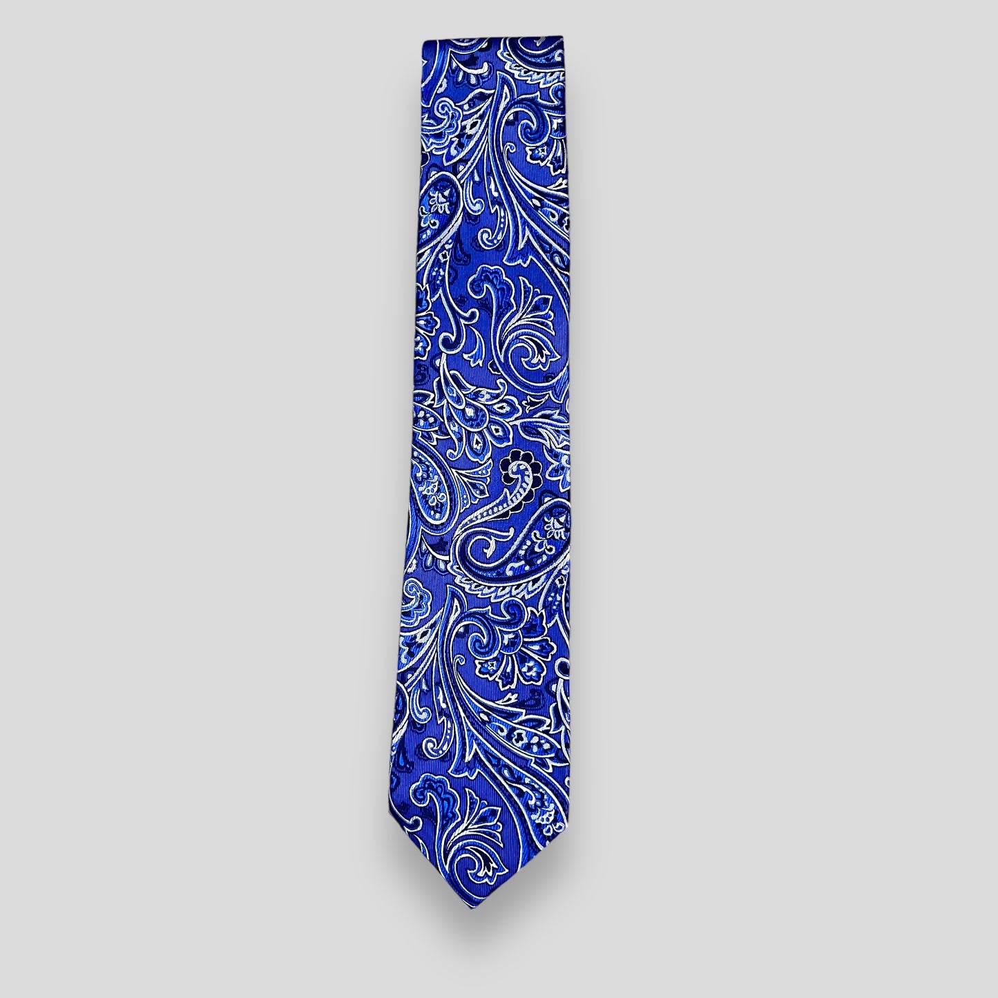 Blue And White Paisley Tie