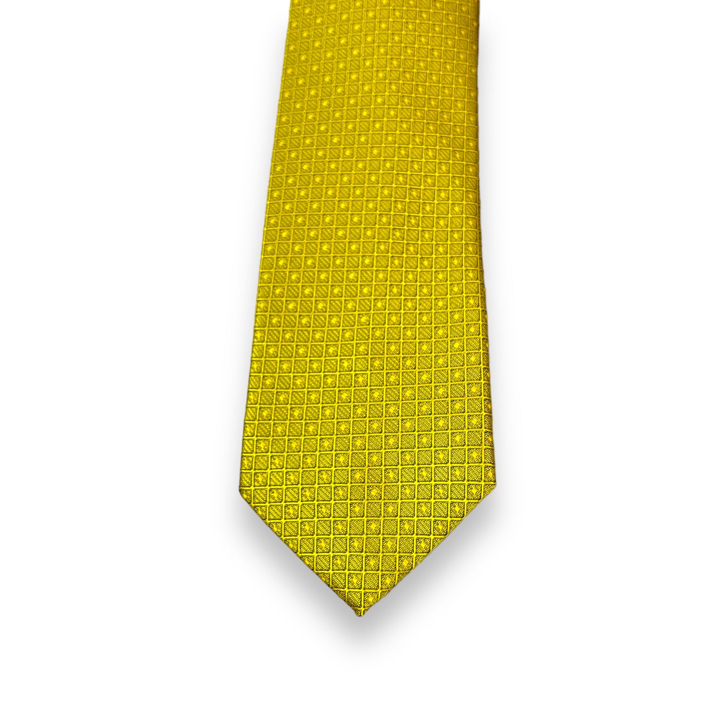 Daisy Yellow Self Dotted Tie