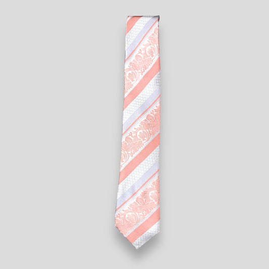 Peach Designer Paisley Tie