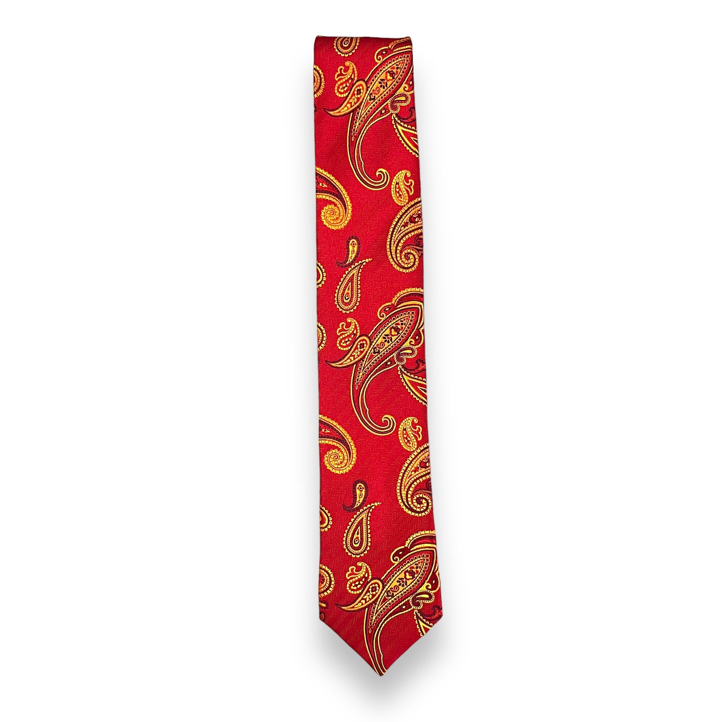 Red And Yellow Paisley Tie