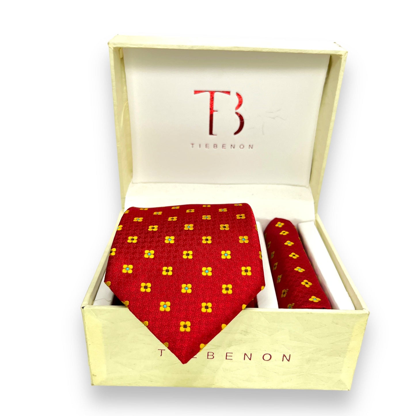 Red And Yellow Flower Tie