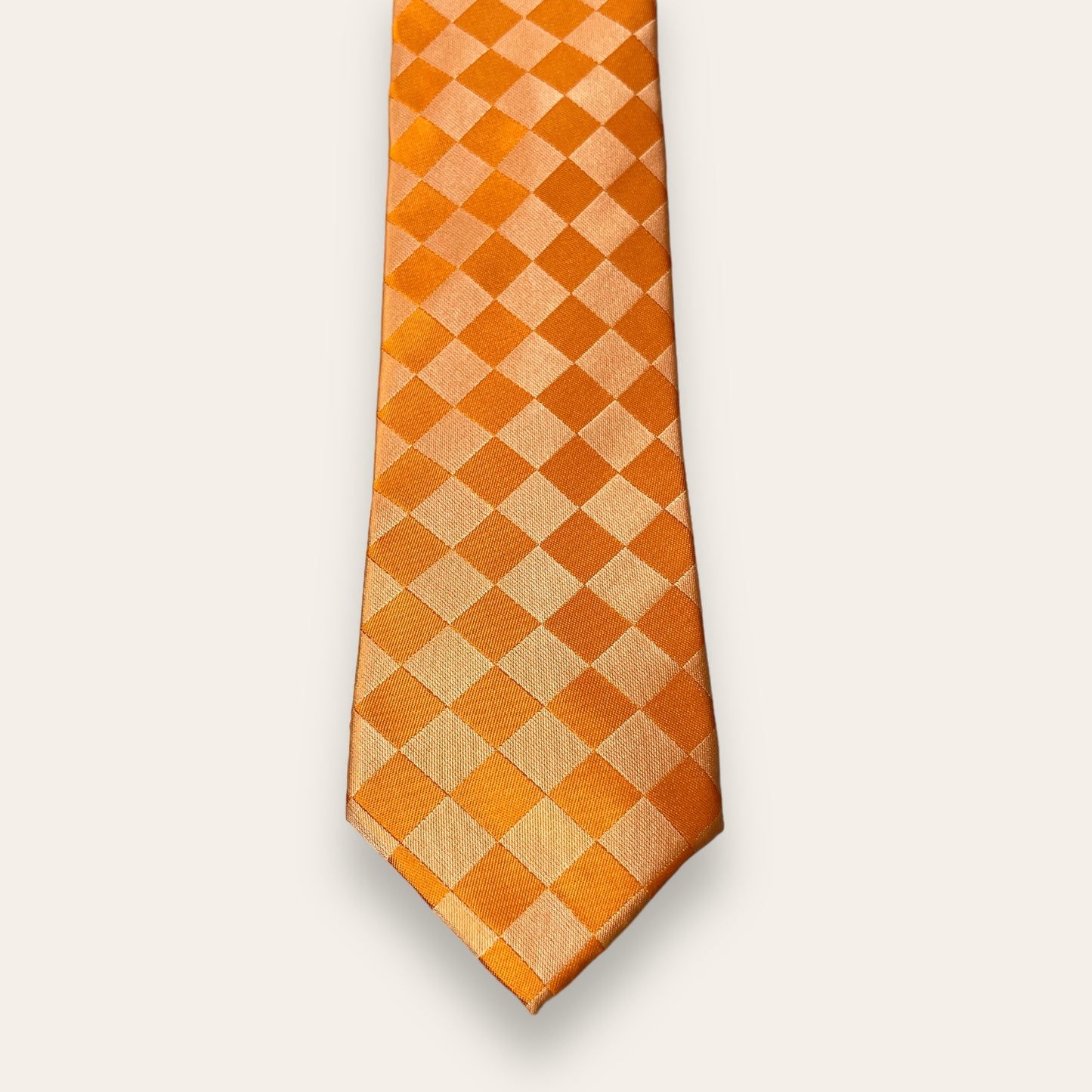 Orange Checkered Tie