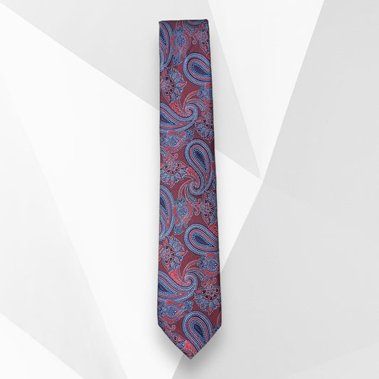 Burgundy Paisley Tie