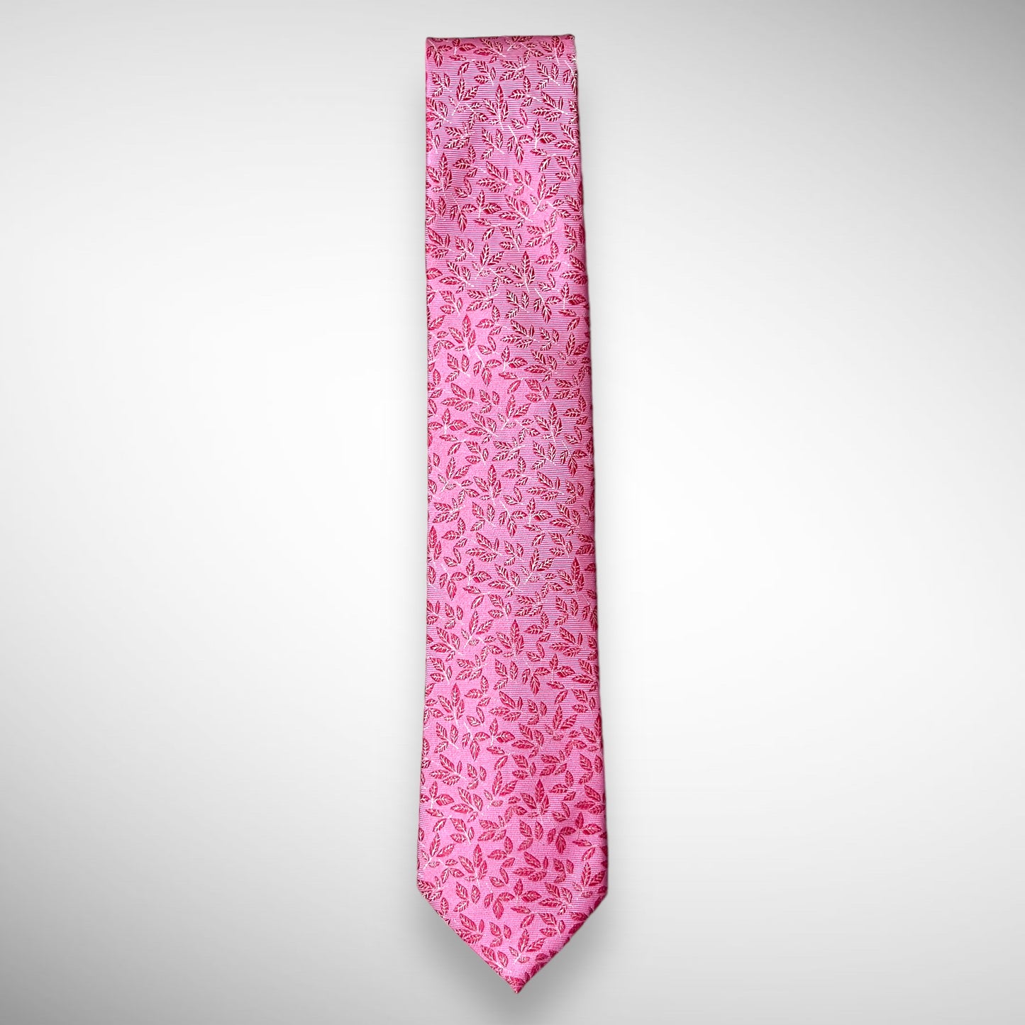 Pink Leaves Tie