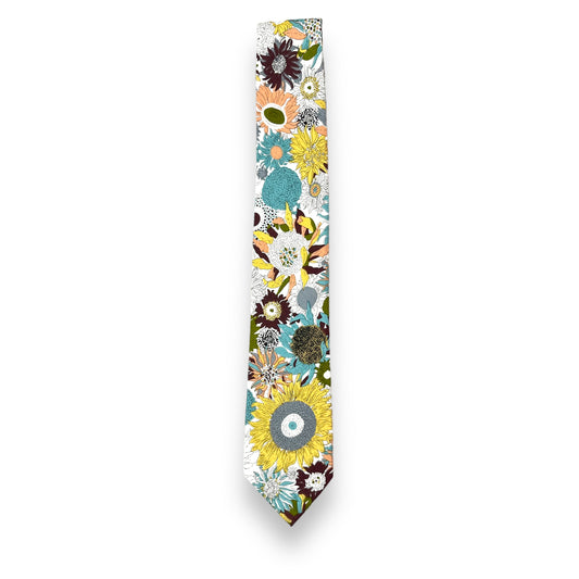 Multicolor Printed Cotton Floral Tie