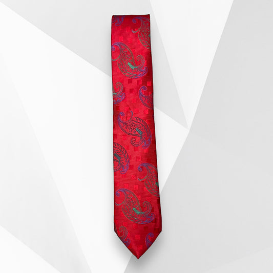 Red Paisley Tie