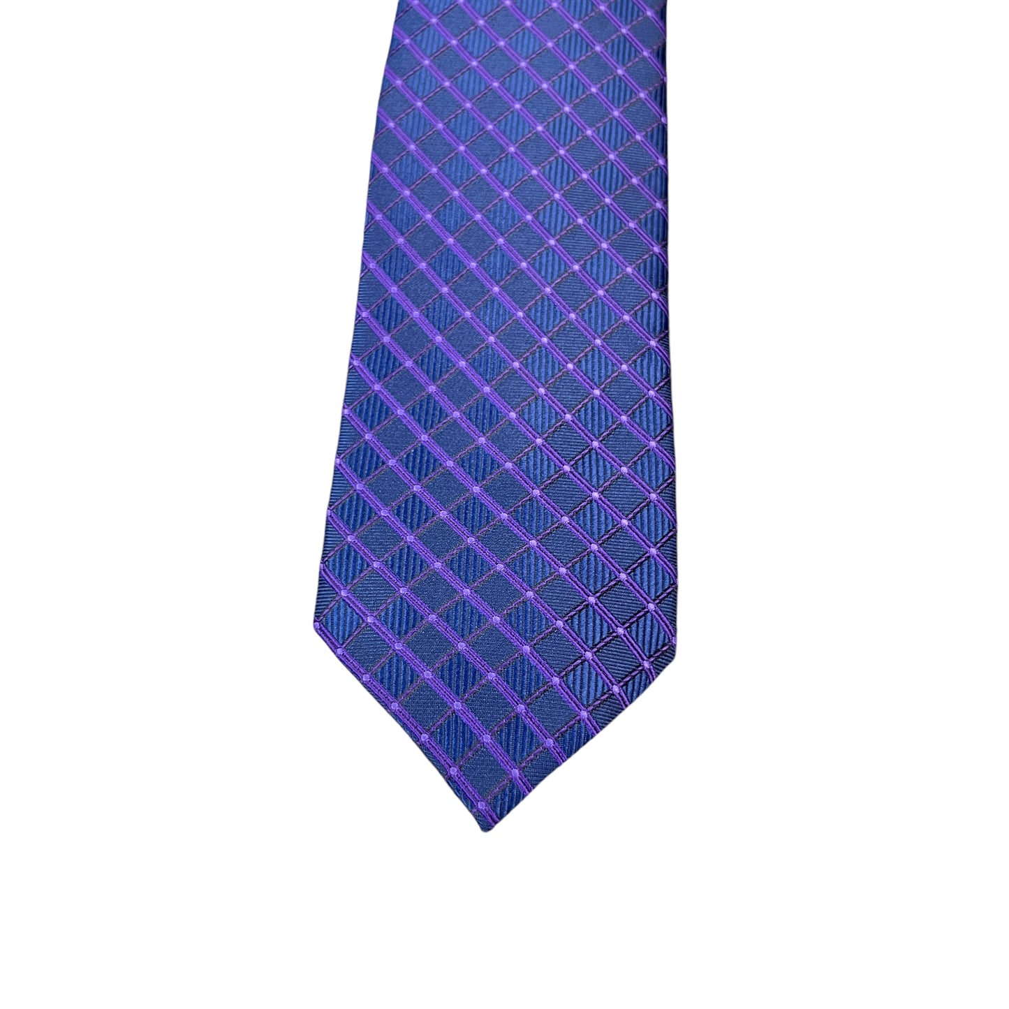 Blue Small Checkered Tie