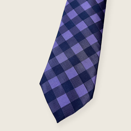 Purple Checkered Tie