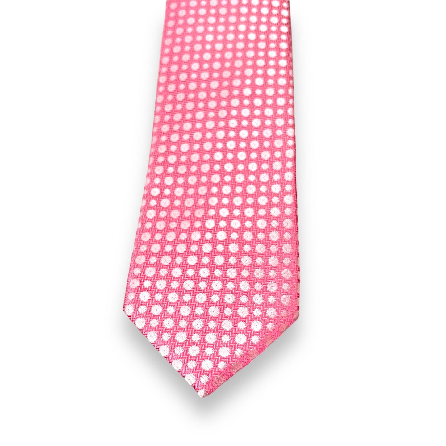 Pink Self Dot Tie