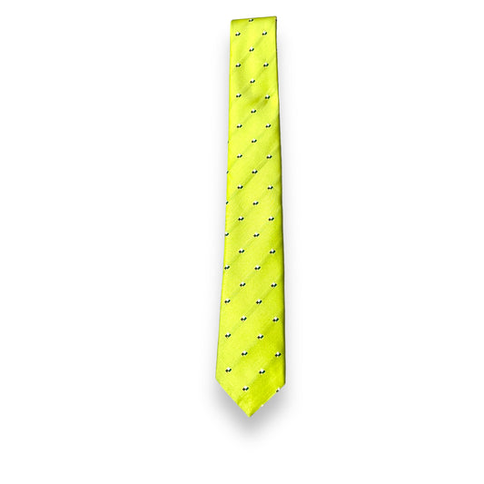 Neon Green Geometric Tie