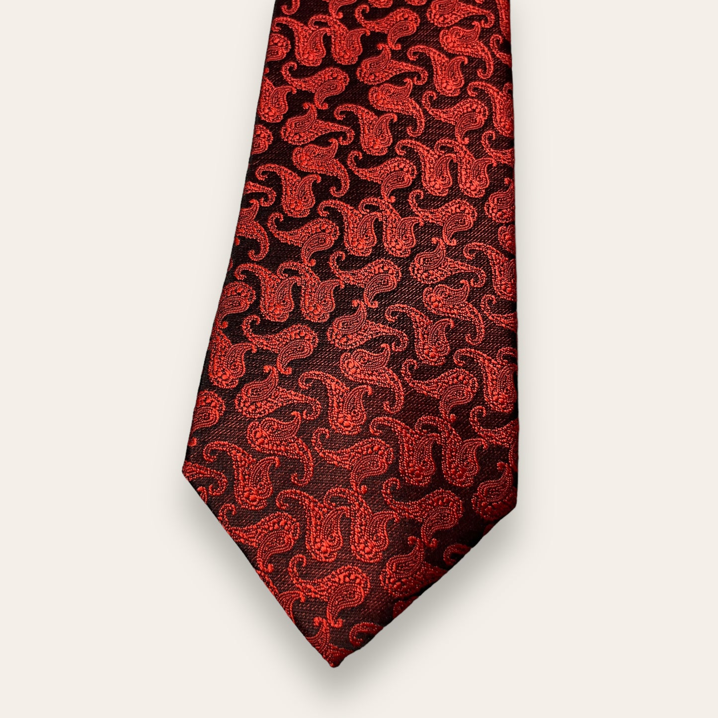 Red And Black Paisley Tie