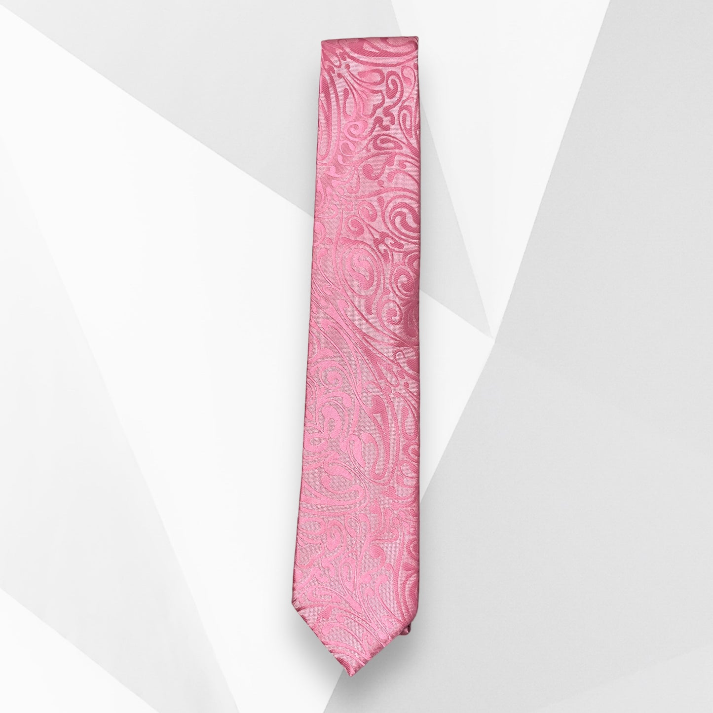 Pink Self Designer Tie