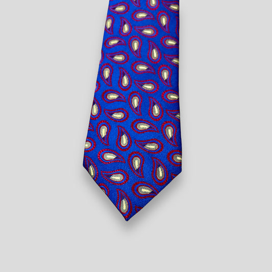 Royal Blue Small Paisley Tie