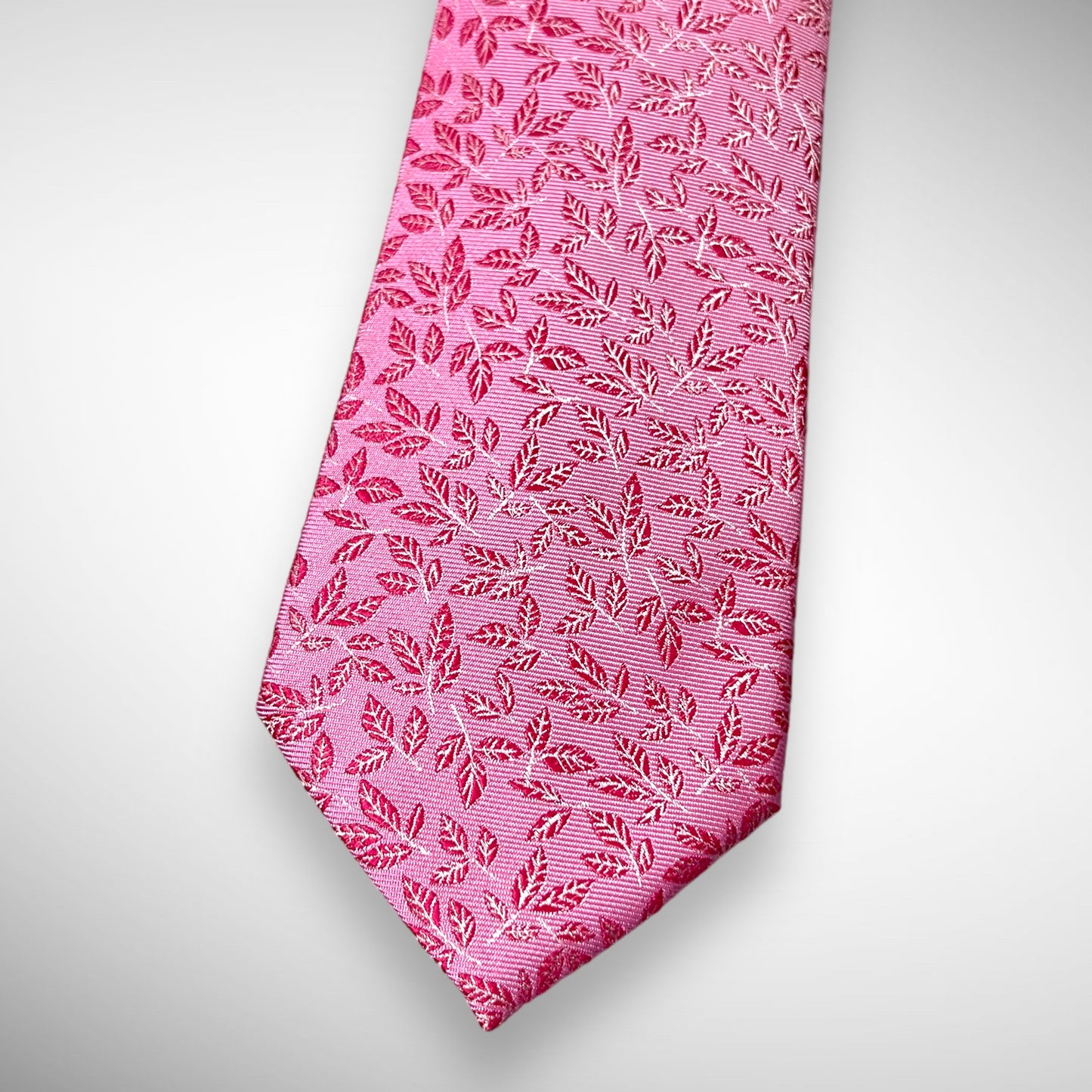 Pink Leaves Tie