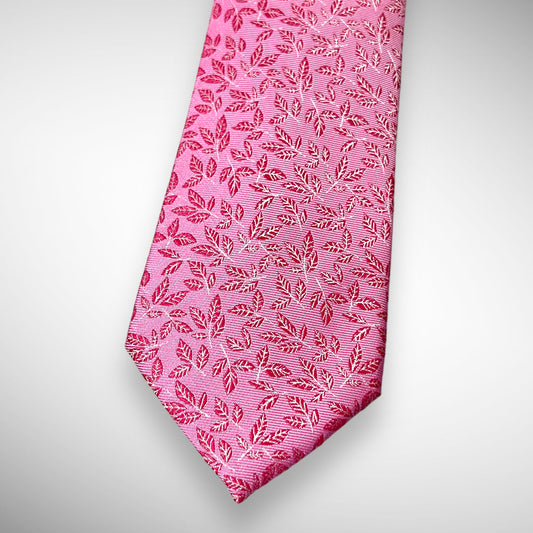 Pink Leaves Tie