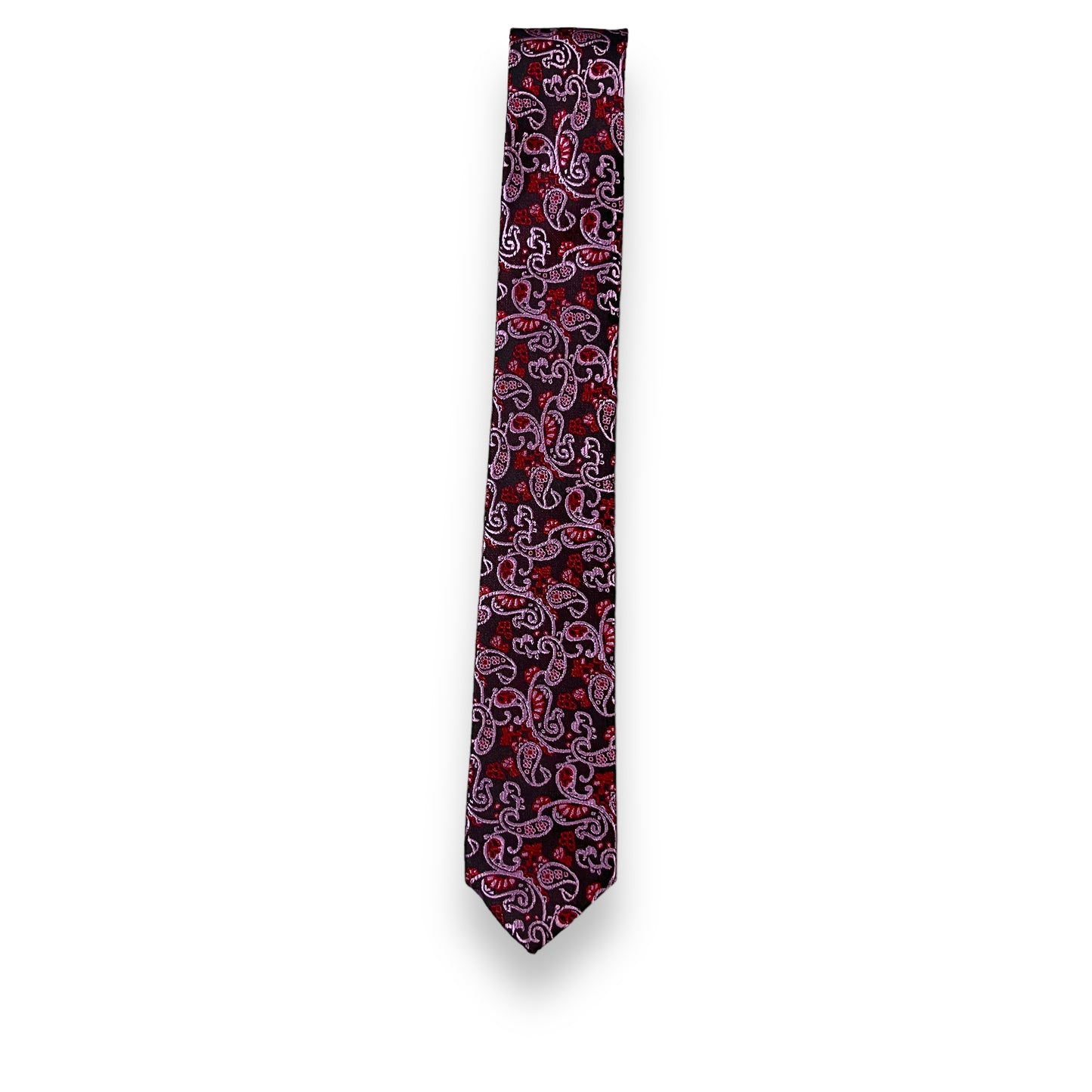 Small Pink Slim Paisley Tie