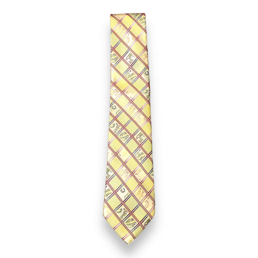 Yellow Broad Plaided Tie