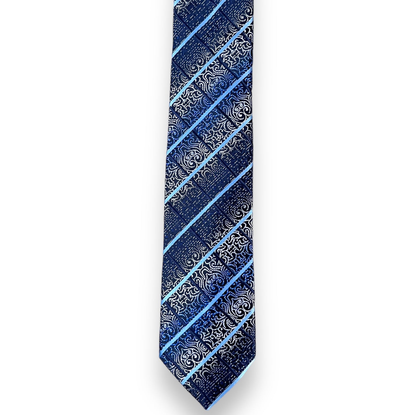 Blue Frizz Plaid Tie