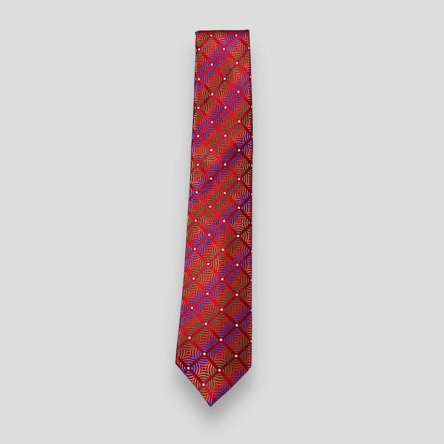 Red Shaded Plaid Tie