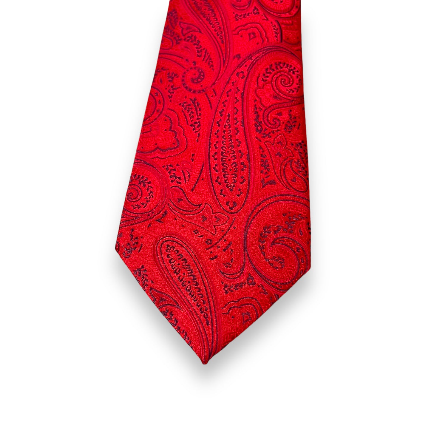 Red Broad Paisley Tie